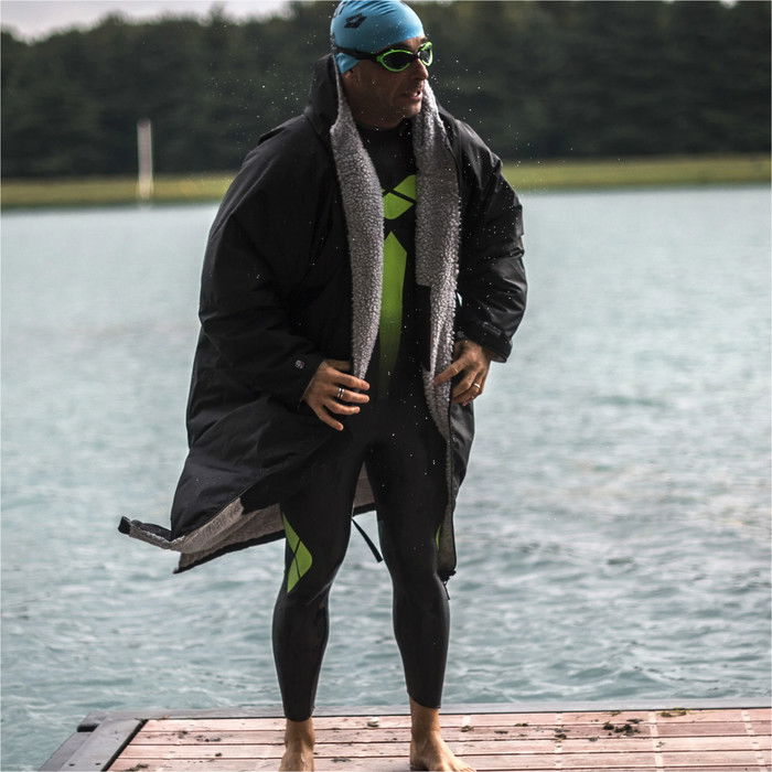 2023 Dryrobe Advance Long Sleeve Change Robe DR100L - Black / Grey